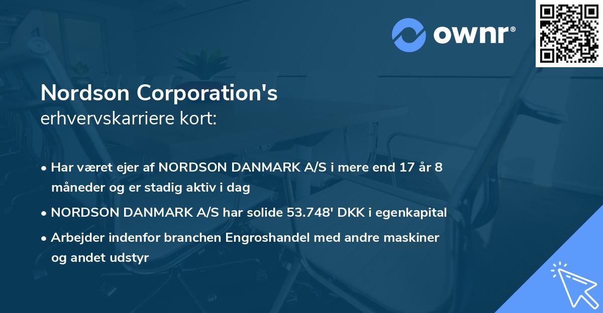 Nordson Corporation's erhvervskarriere kort