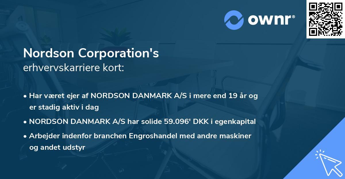 Nordson Corporation's erhvervskarriere kort