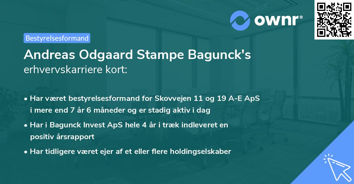 Andreas Odgaard Stampe Bagunck's erhvervskarriere kort