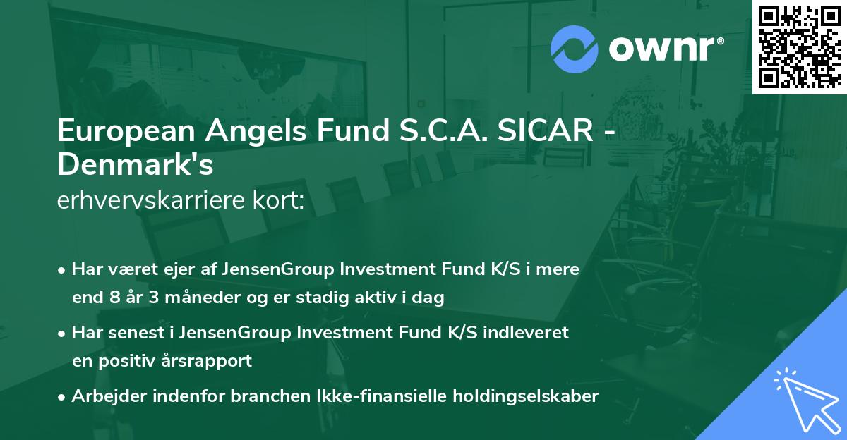 European Angels Fund S.C.A. SICAR - Denmark's erhvervskarriere kort