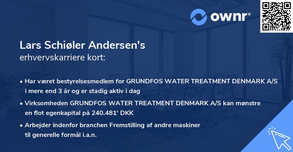 Lars Schiøler Andersen's erhvervskarriere kort