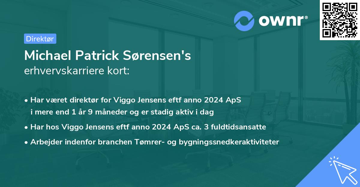 Michael Patrick Sørensen's erhvervskarriere kort