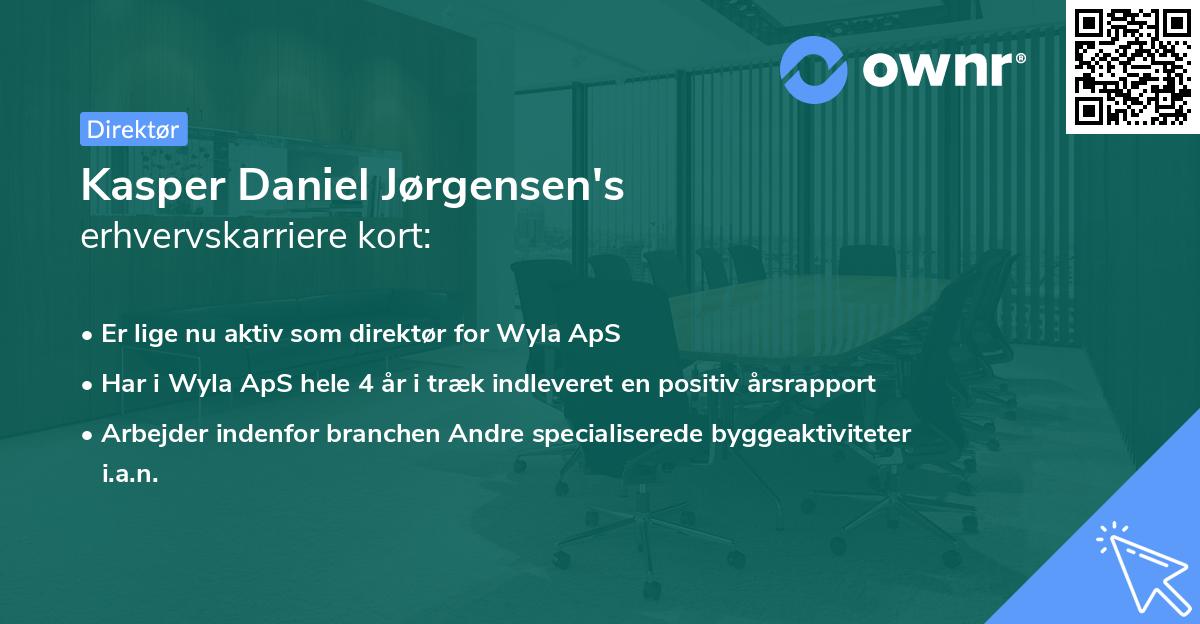 Kasper Daniel Jørgensen's erhvervskarriere kort