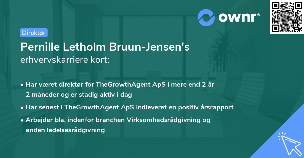 Pernille Letholm Bruun-Jensen's erhvervskarriere kort