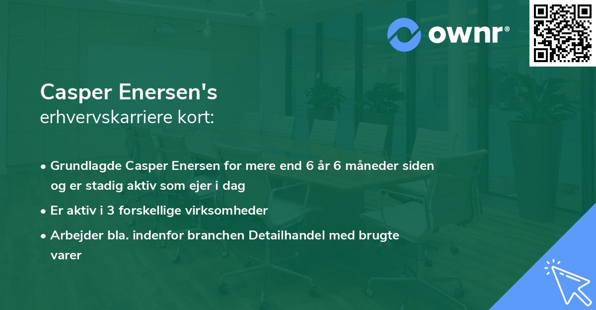 Casper Enersen's erhvervskarriere kort