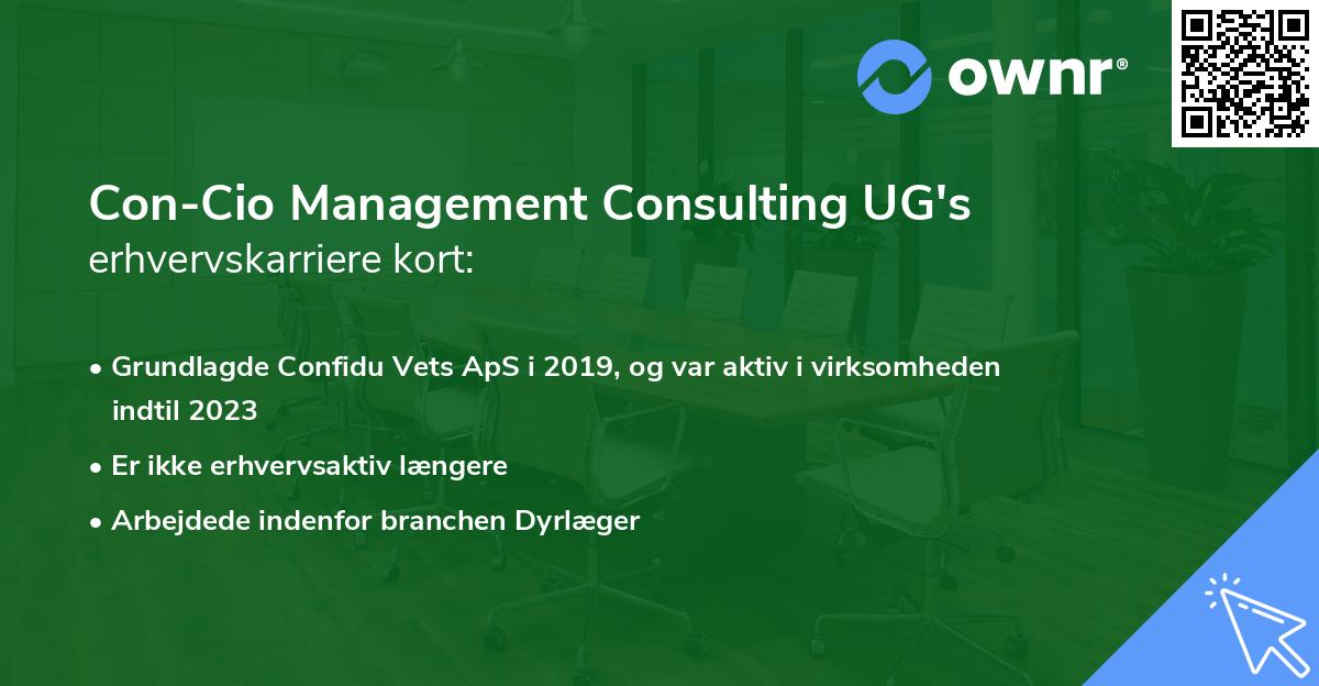 Con-Cio Management Consulting UG's erhvervskarriere kort