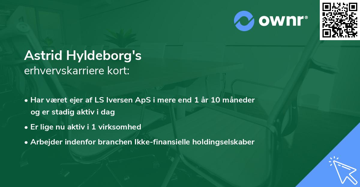 Astrid Hyldeborg's erhvervskarriere kort