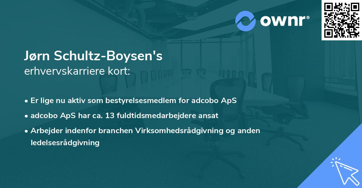 Jørn Schultz-Boysen's erhvervskarriere kort