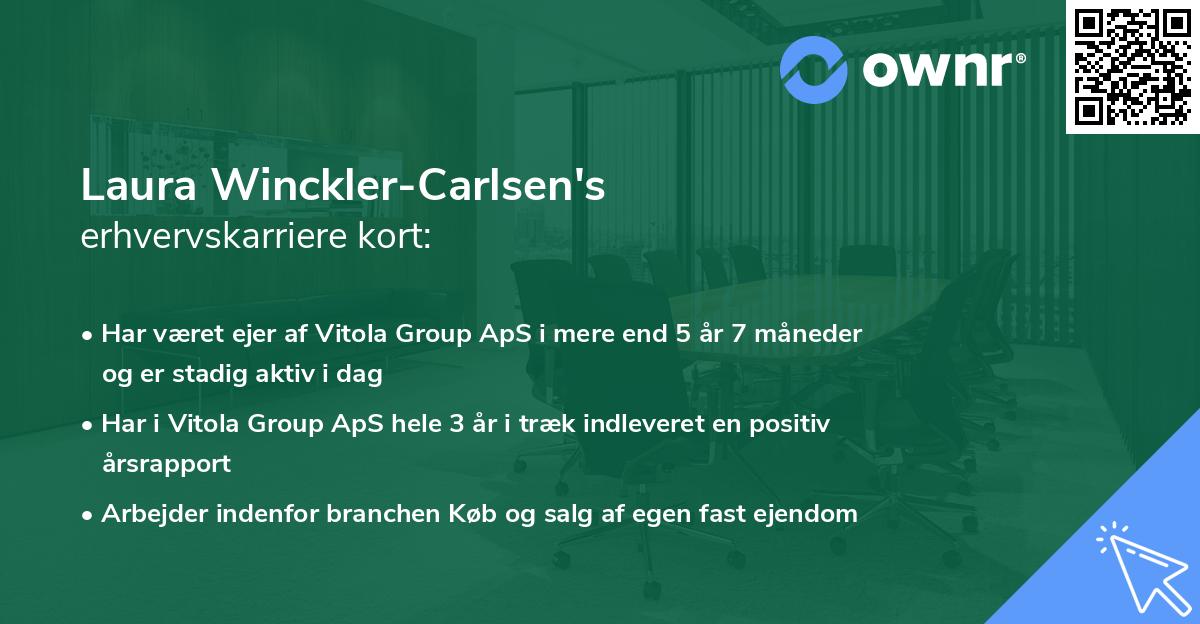 Laura Winckler-Carlsen's erhvervskarriere kort