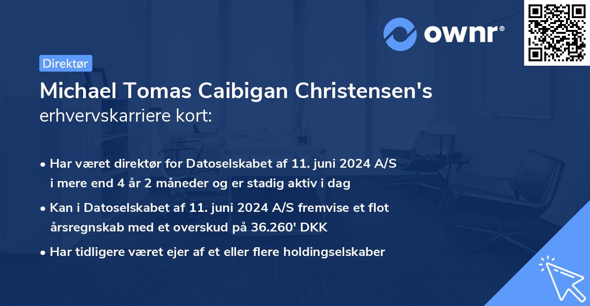 Michael Tomas Caibigan Christensen's erhvervskarriere kort