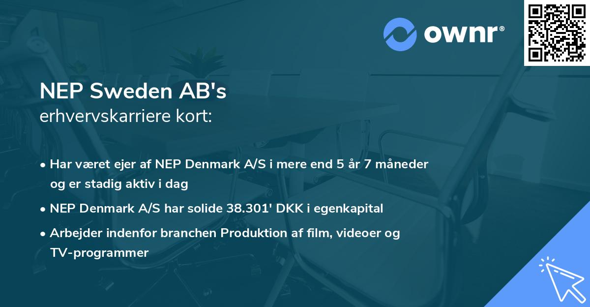 NEP Sweden AB's erhvervskarriere kort