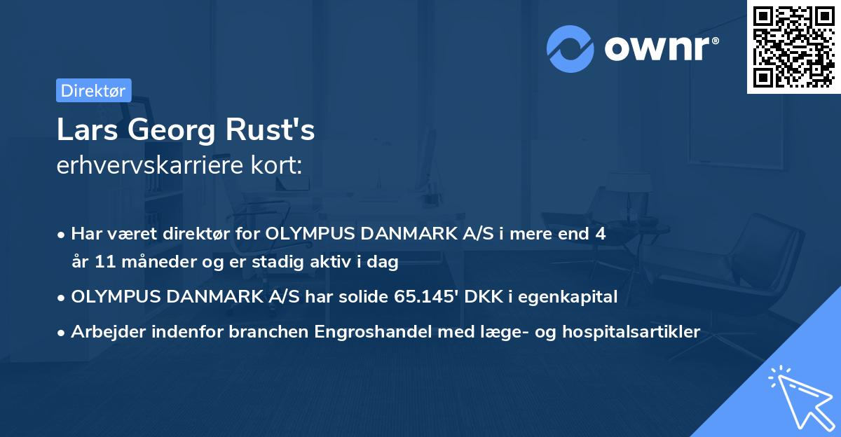 Lars Georg Rust's erhvervskarriere kort