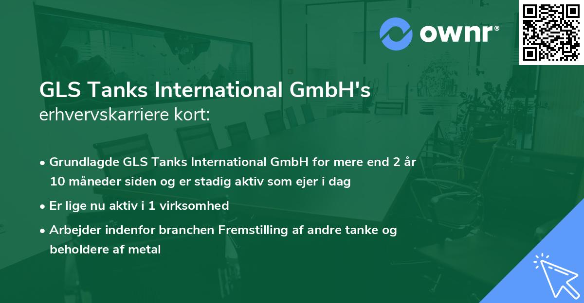 GLS Tanks International GmbH's erhvervskarriere kort