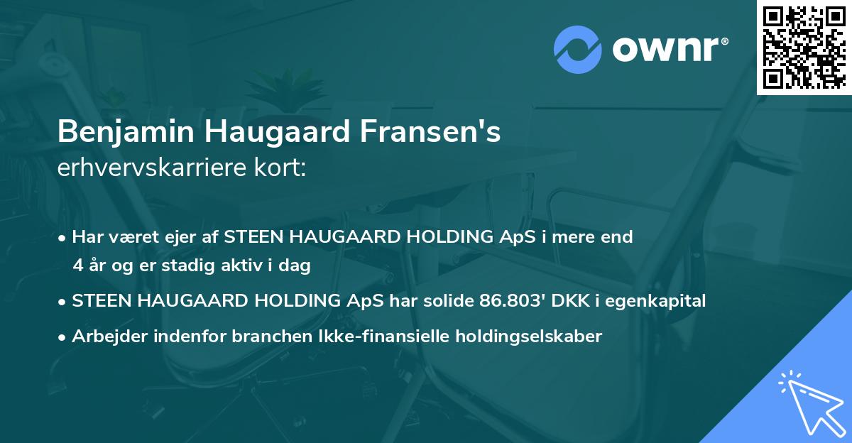 Benjamin Haugaard Fransen's erhvervskarriere kort