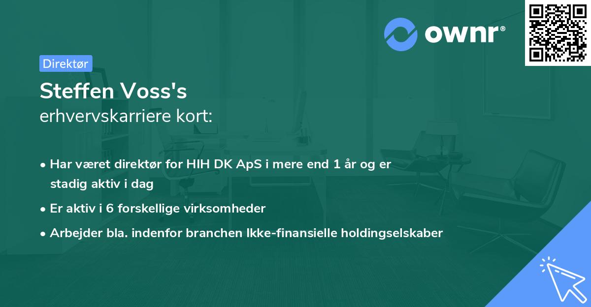 Steffen Voss's erhvervskarriere kort