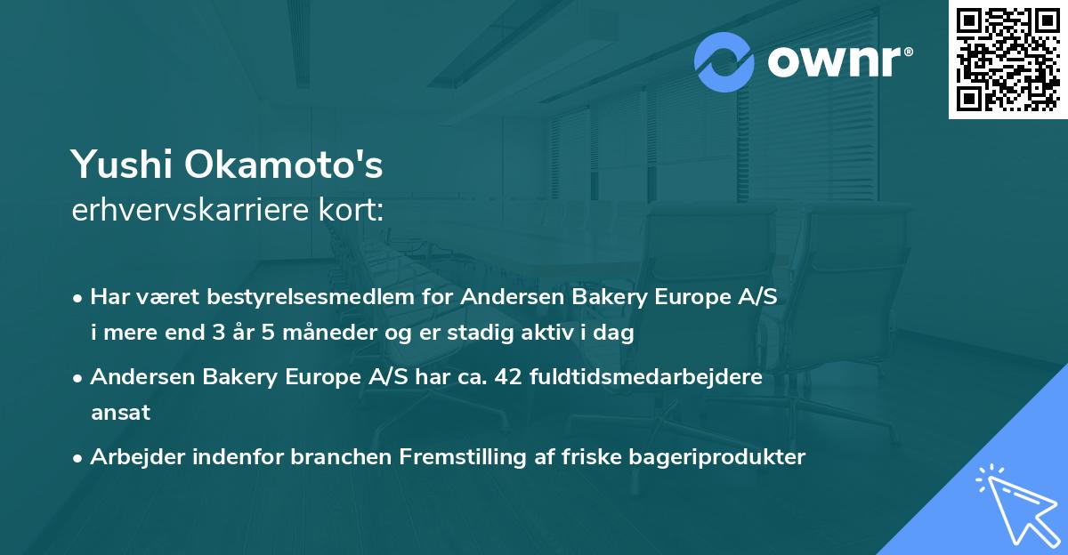 Yushi Okamoto's erhvervskarriere kort