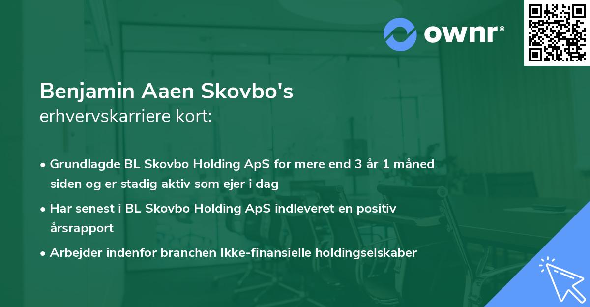 Benjamin Aaen Skovbo's erhvervskarriere kort
