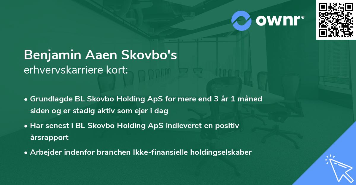 Benjamin Aaen Skovbo's erhvervskarriere kort