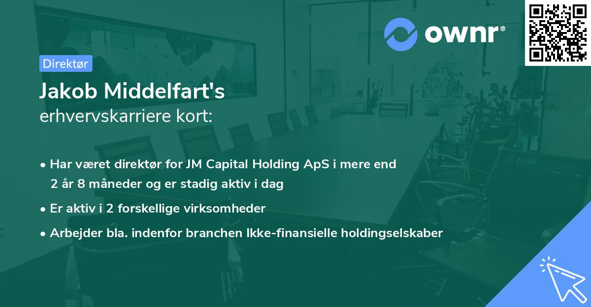 Jakob Middelfart's erhvervskarriere kort