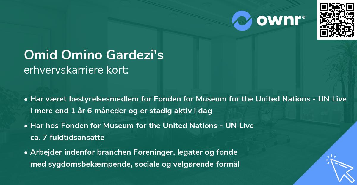 Omid Omino Gardezi's erhvervskarriere kort