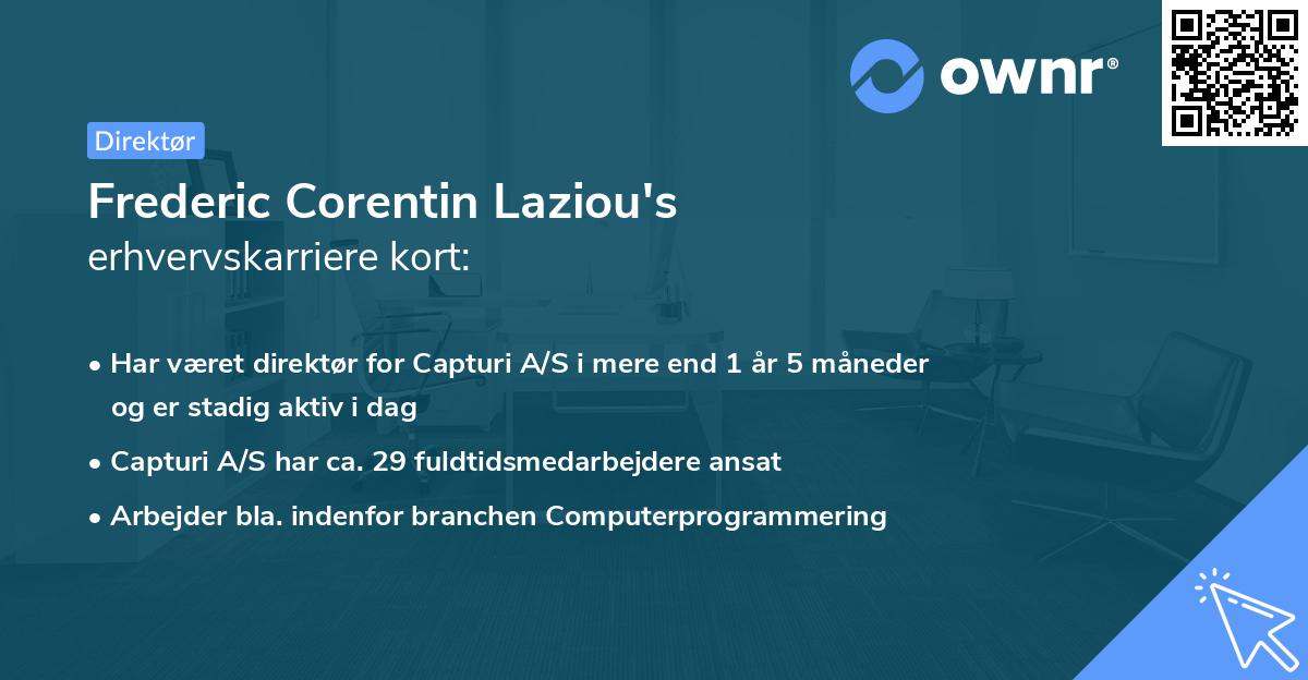 Frederic Corentin Laziou's erhvervskarriere kort