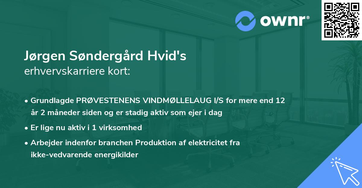 Jørgen Søndergård Hvid's erhvervskarriere kort