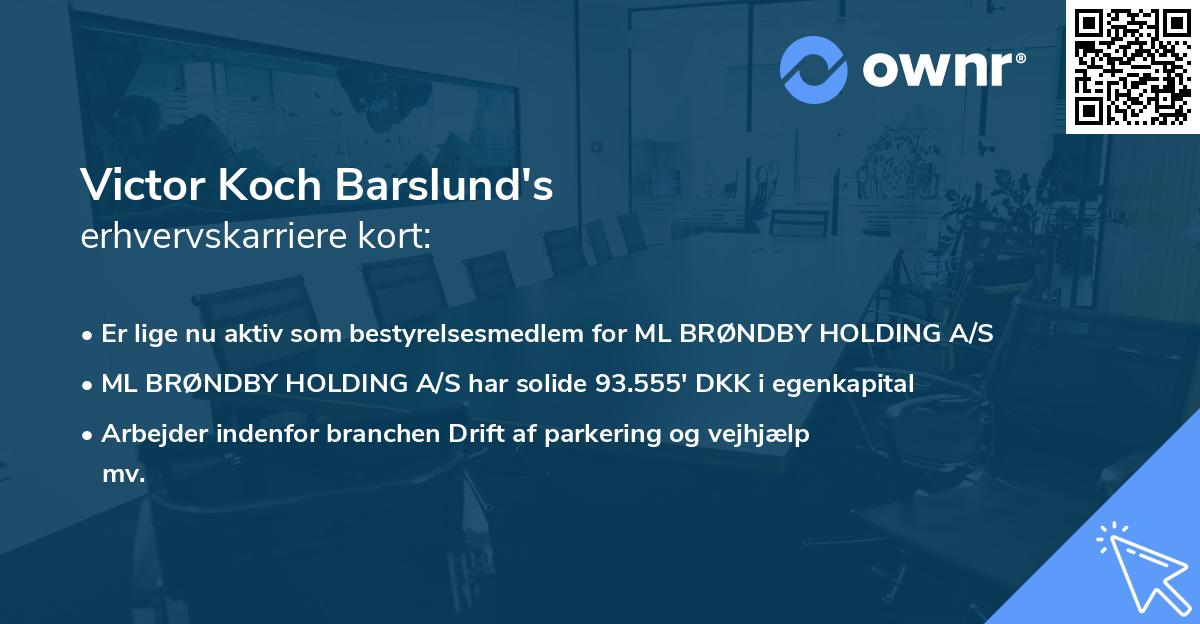 Victor Koch Barslund's erhvervskarriere kort