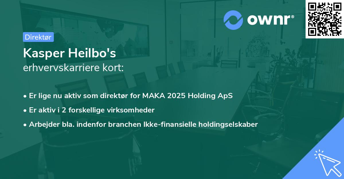 Kasper Heilbo's erhvervskarriere kort