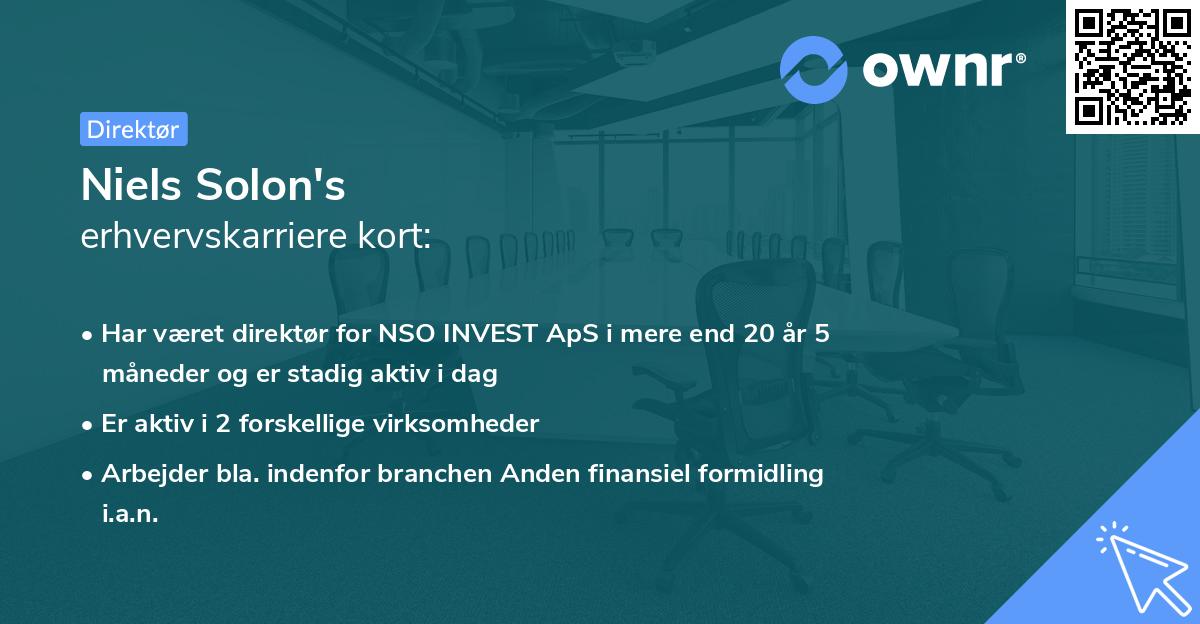 Niels Solon's erhvervskarriere kort