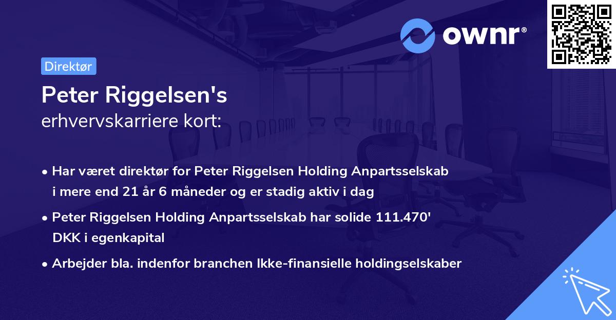 Peter Riggelsen's erhvervskarriere kort