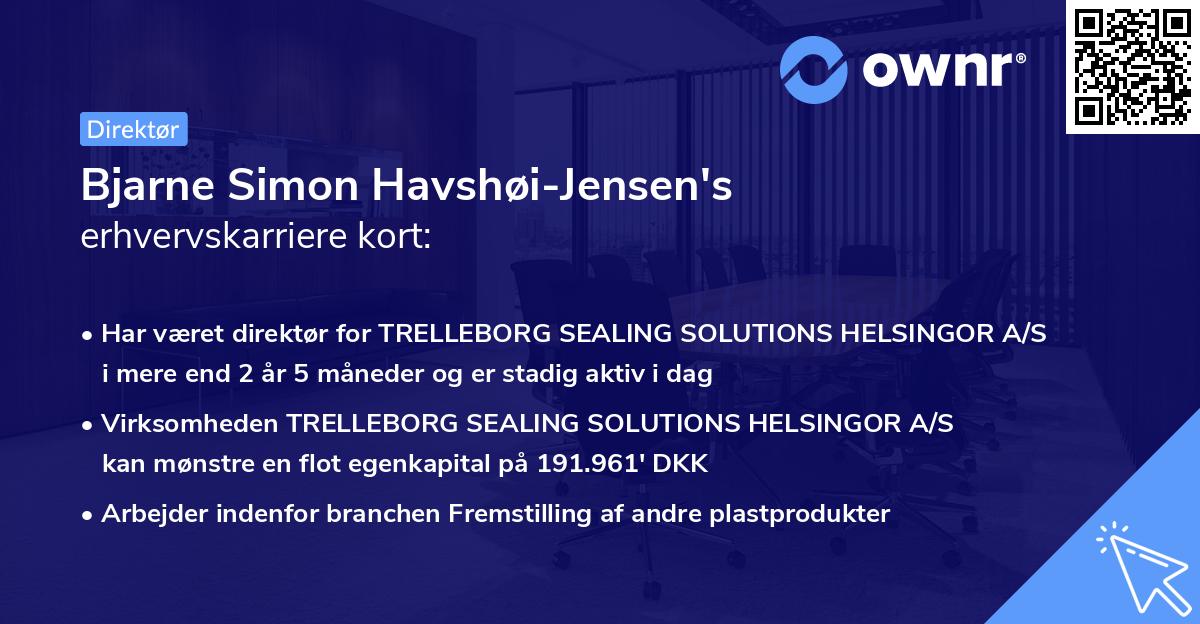 Bjarne Simon Havshøi-Jensen's erhvervskarriere kort