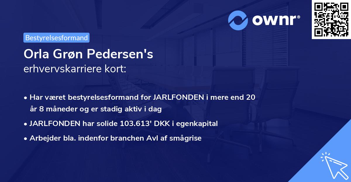 Orla Grøn Pedersen's erhvervskarriere kort