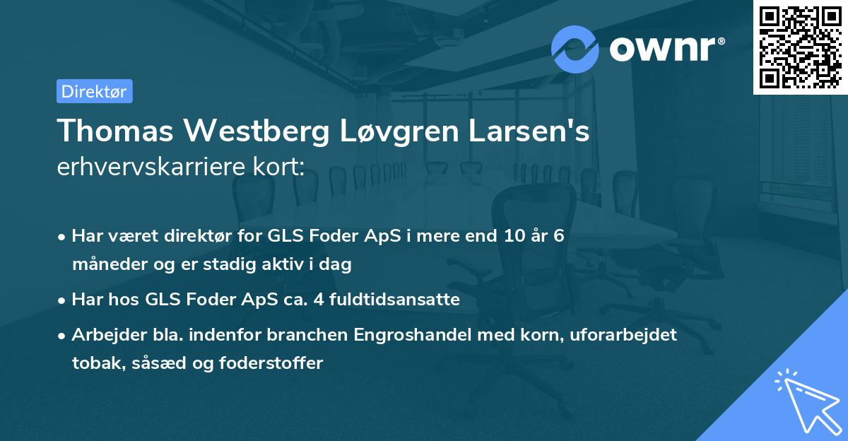 Thomas Westberg Løvgren Larsen's erhvervskarriere kort