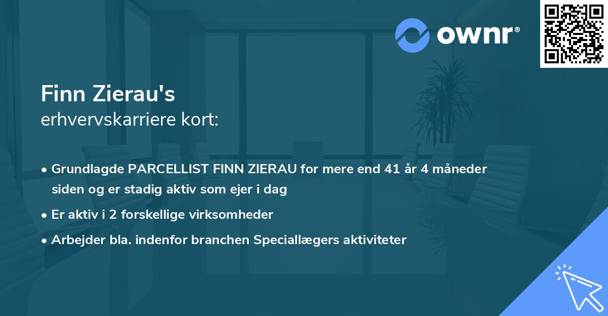 Finn Zierau's erhvervskarriere kort