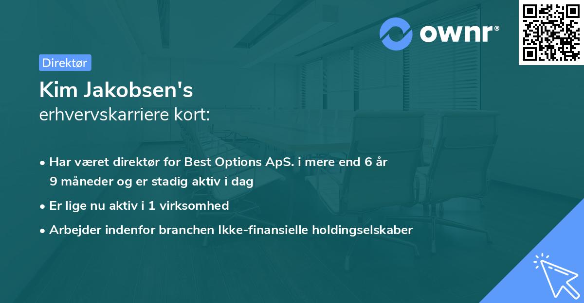 Kim Jakobsen's erhvervskarriere kort
