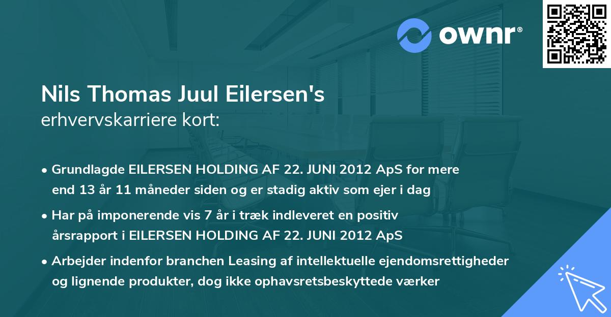 Nils Thomas Juul Eilersen's erhvervskarriere kort