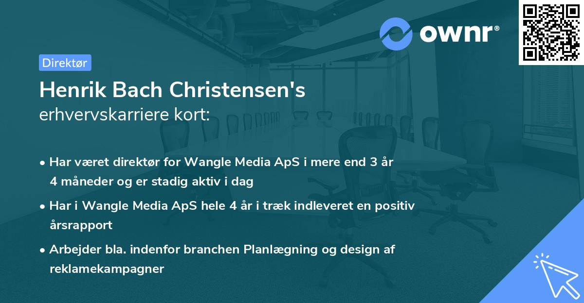 Henrik Bach Christensen's erhvervskarriere kort