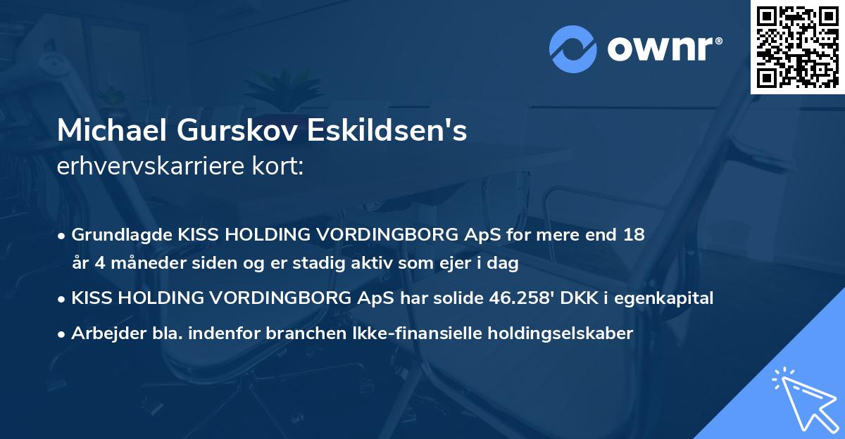 Michael Gurskov Eskildsen's erhvervskarriere kort