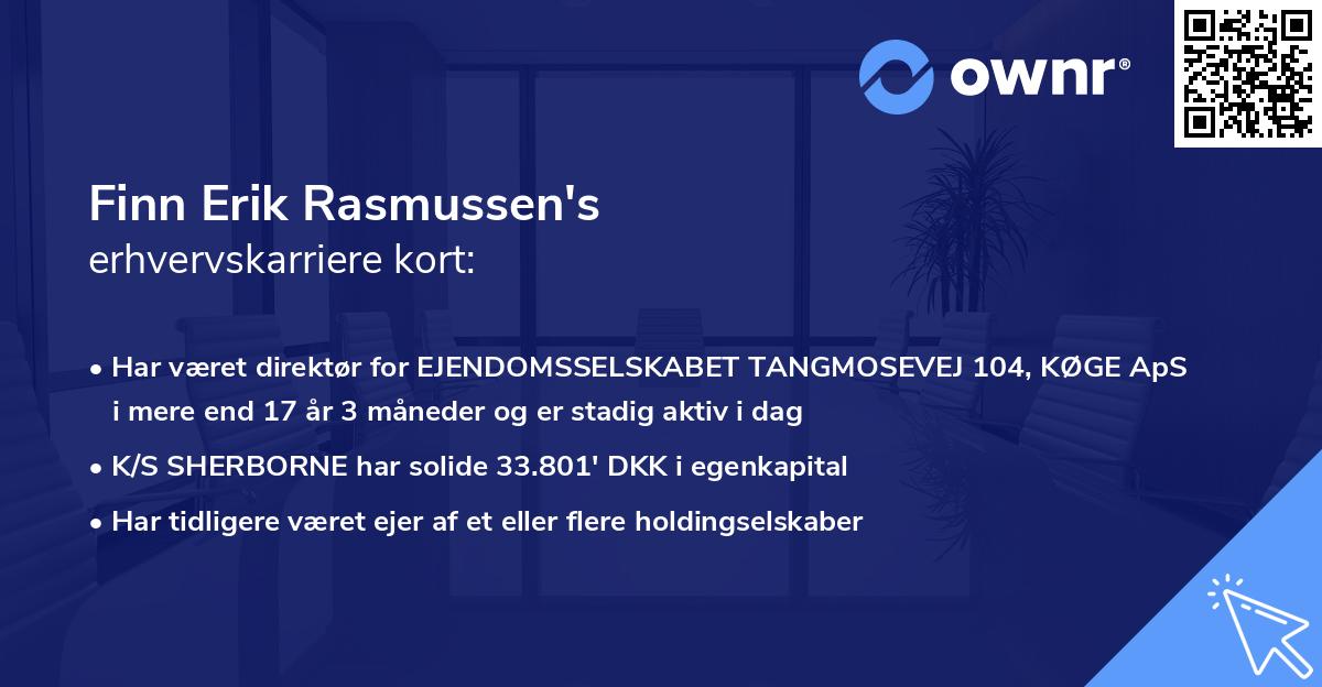 Finn Erik Rasmussen's erhvervskarriere kort