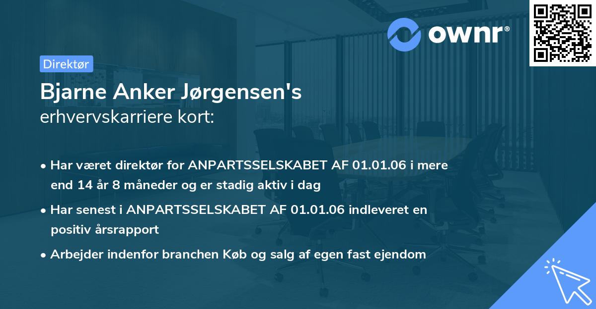 Bjarne Anker Jørgensen's erhvervskarriere kort