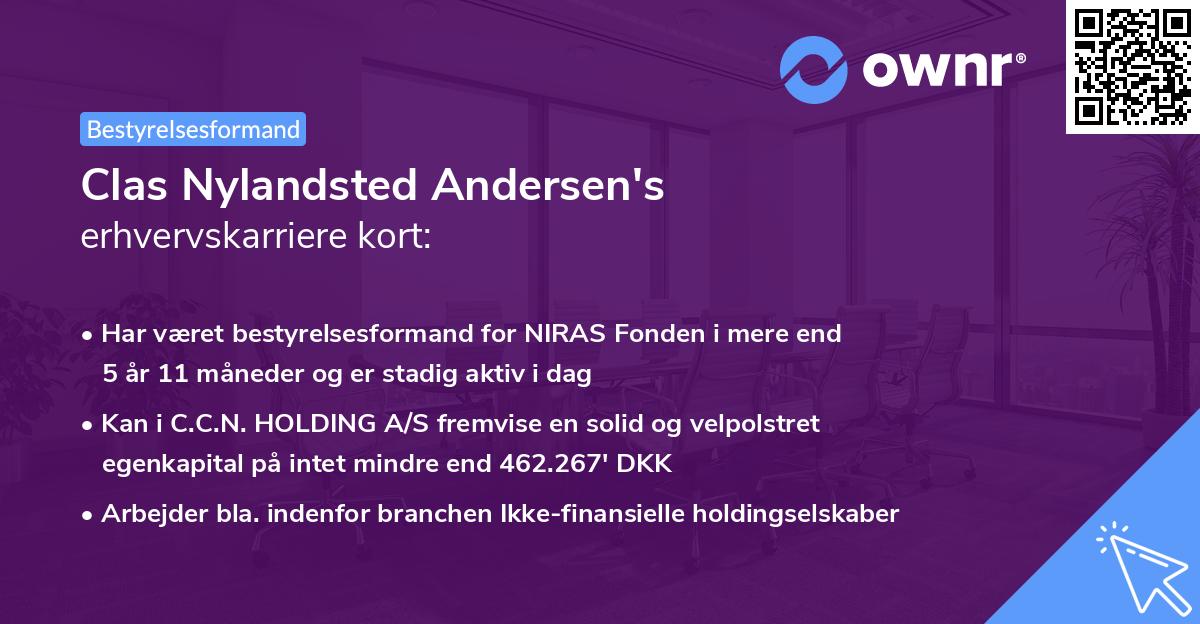 Clas Nylandsted Andersen's erhvervskarriere kort