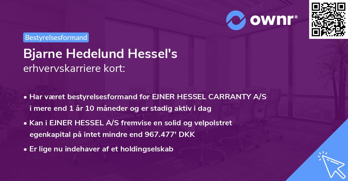 Bjarne Hedelund Hessel's erhvervskarriere kort