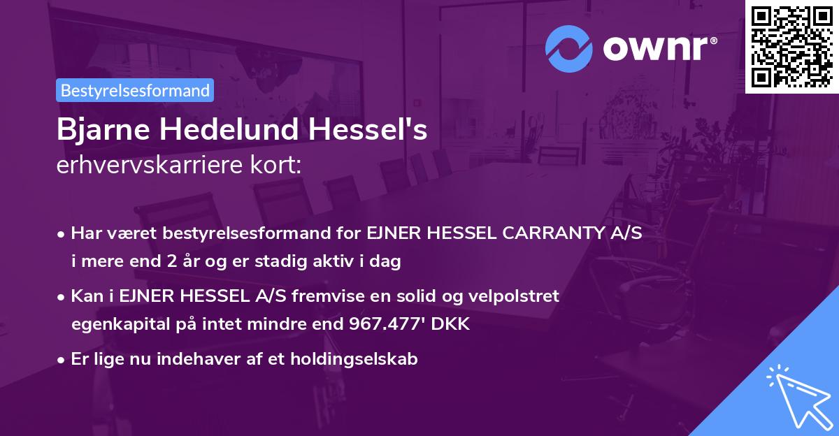 Bjarne Hedelund Hessel's erhvervskarriere kort