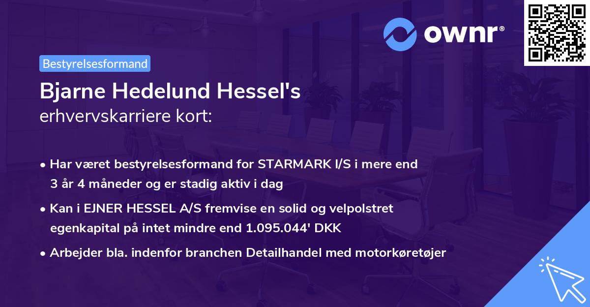 Bjarne Hedelund Hessel's erhvervskarriere kort