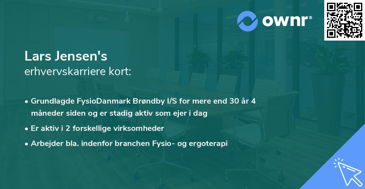 Lars Jensen's erhvervskarriere kort
