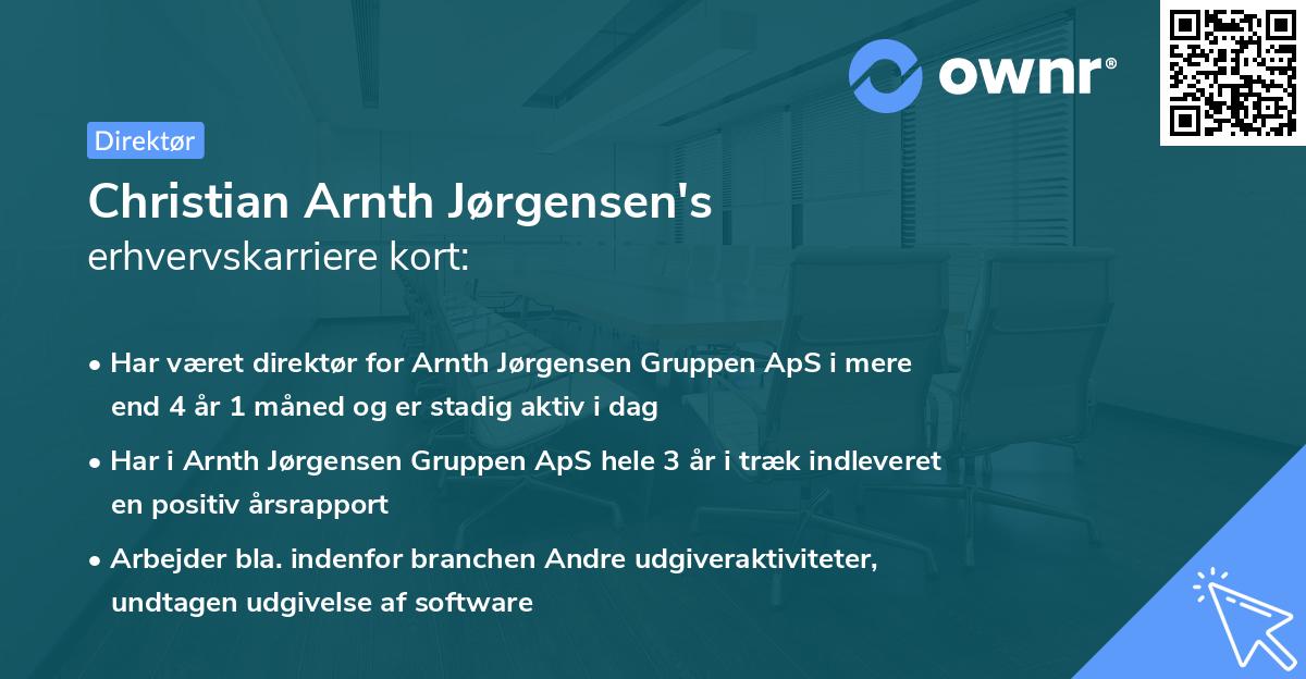 Christian Arnth Jørgensen's erhvervskarriere kort