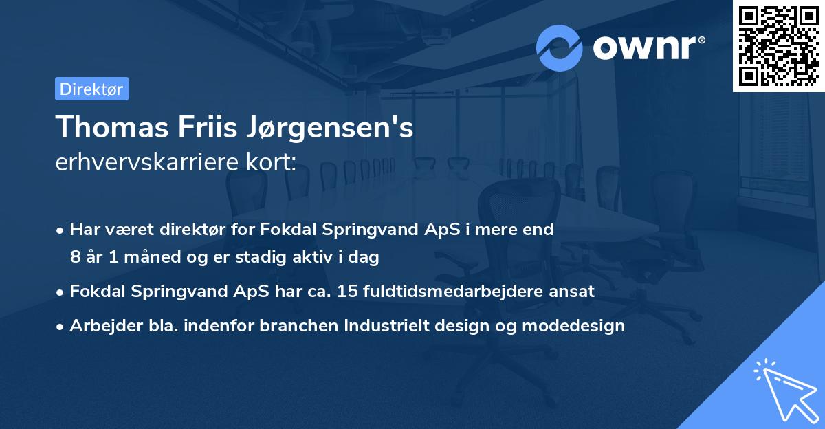 Thomas Friis Jørgensen's erhvervskarriere kort