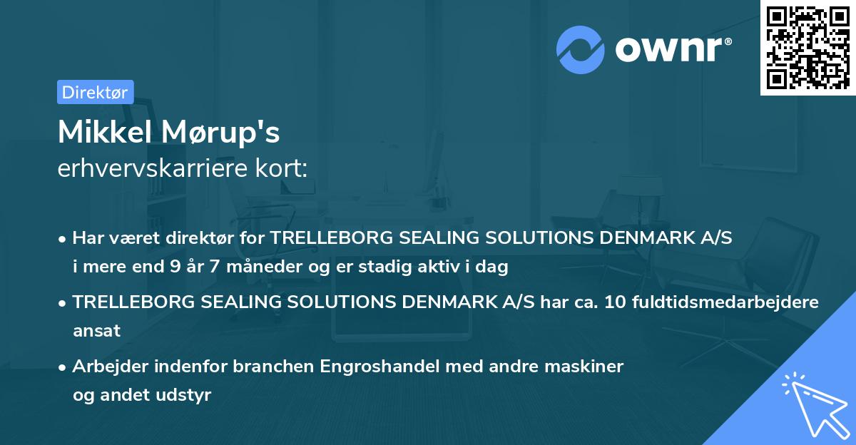 Mikkel Mørup's erhvervskarriere kort