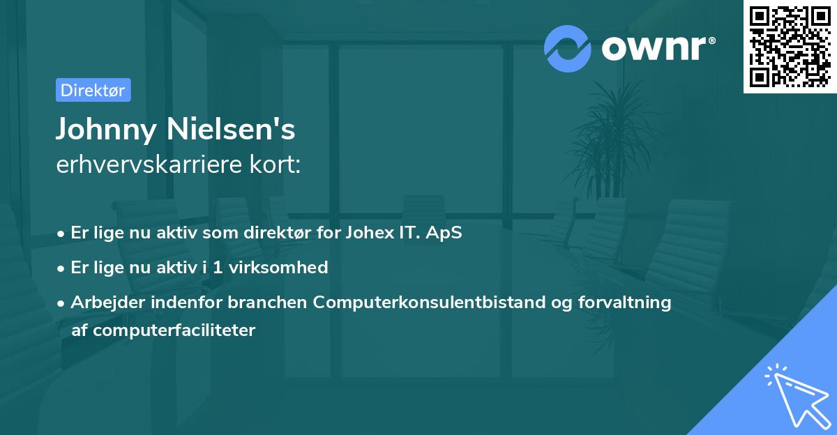 Johnny Nielsen's erhvervskarriere kort