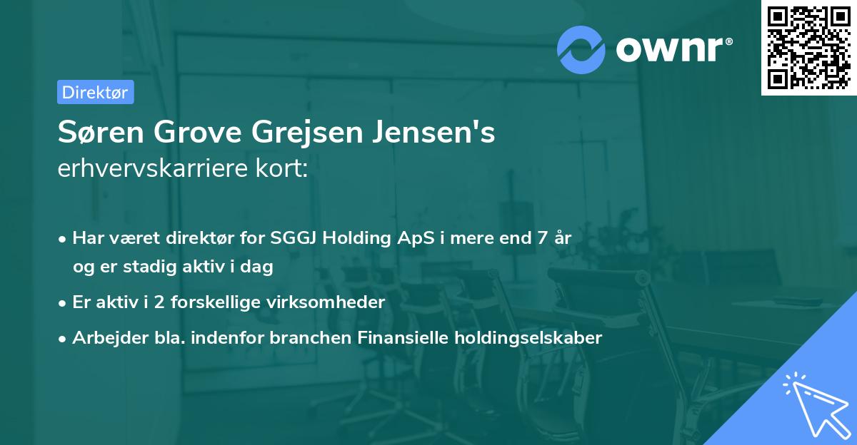 Søren Grove Grejsen Jensen's erhvervskarriere kort